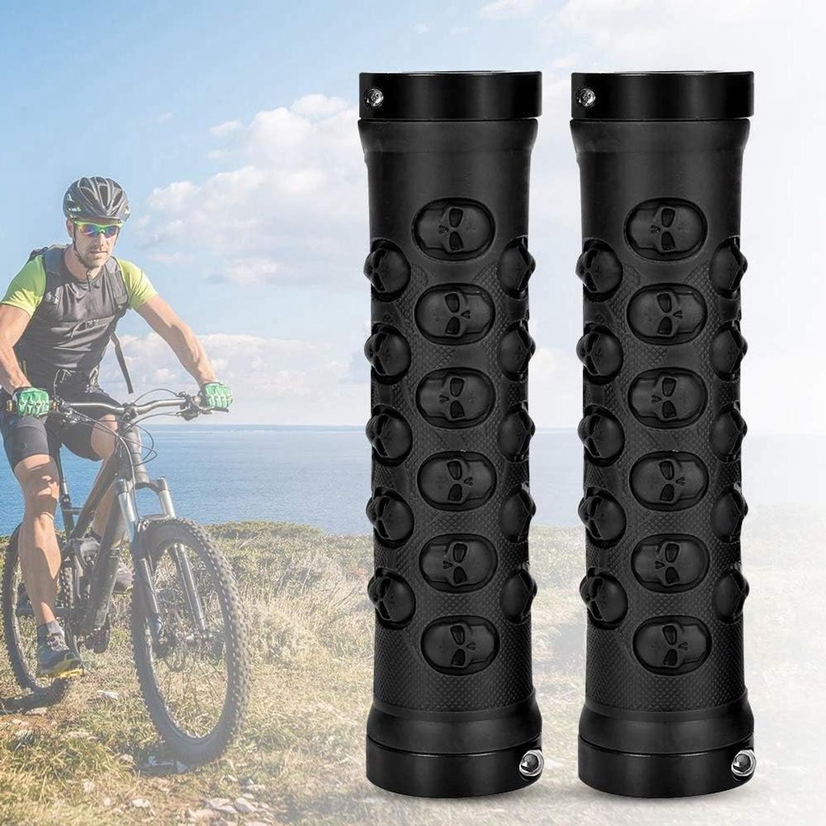 Fiets Handvatten - Stuurgrepen Mountainbike Racefiets - Comfortabel Fietsen - Ergonomisch Antislip Ontwerp - 13 cm - Zwart