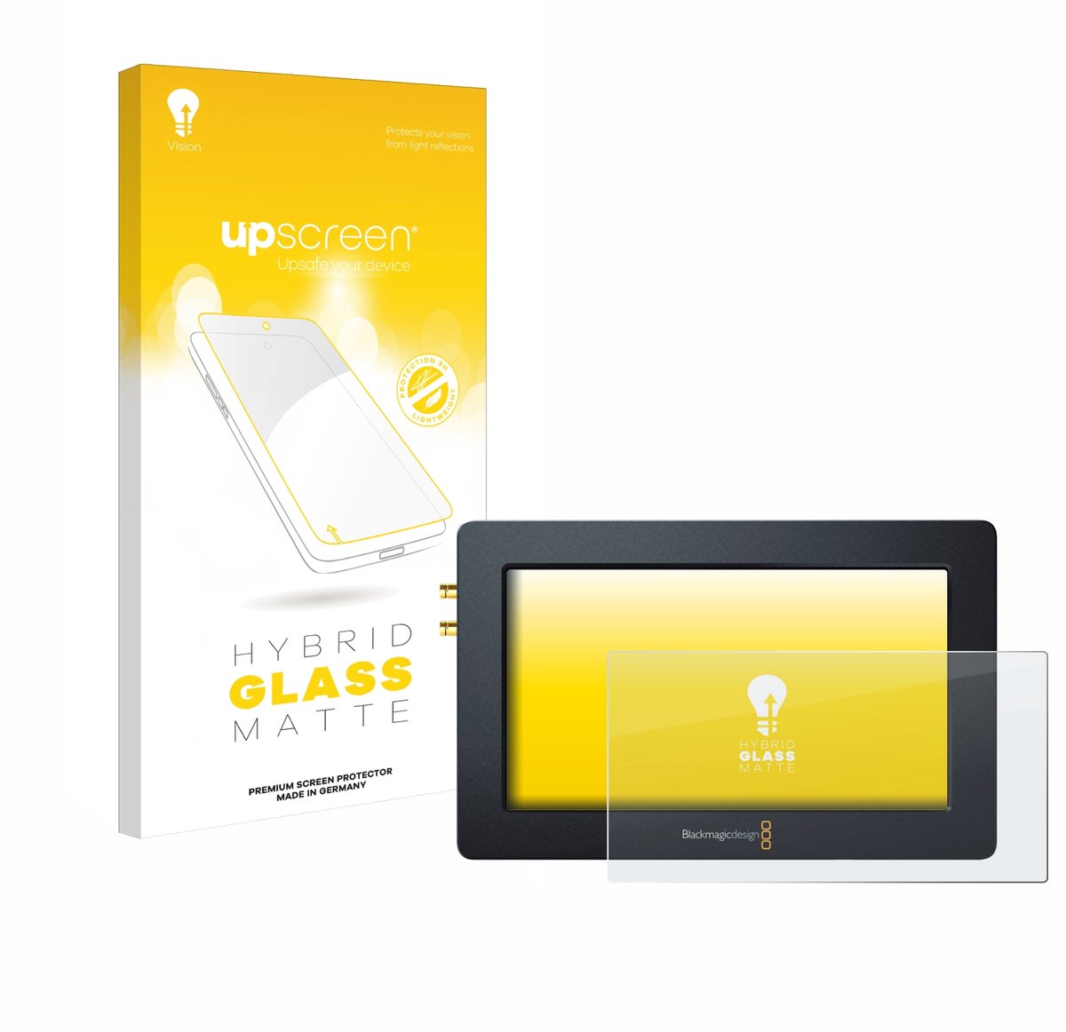 upscreen - Screenprotector voor Blackmagic Design Blackmagic Video Assist 4K (7.0) - Folie Beschermfolie Beschermglas matte