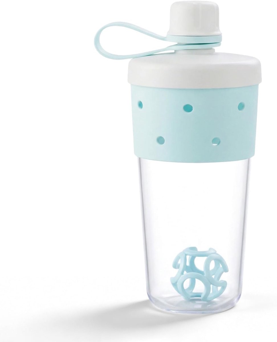 X SIM FITNESSX Protein Shaker Bottle with Mixer Ball 630ML BPA Free (Blue) - ShopVlot