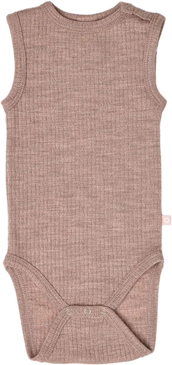 Smallstuff Romper Mouwloos - Maat 62 - Merino Wol - Soft Powder Melange