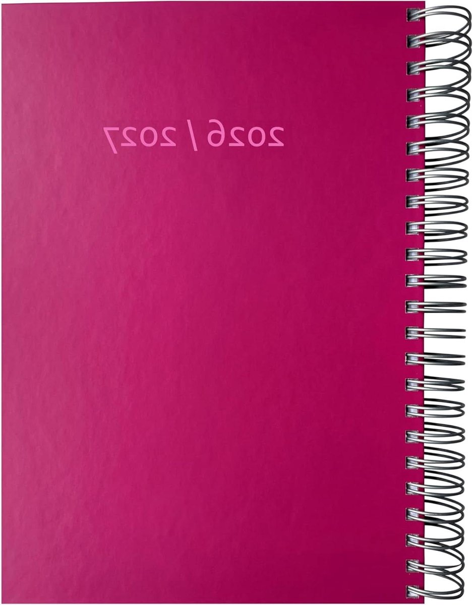 Dagkalender A4 - Afsprakenboek Planner - Dagelijkse Planning - Eén Pagina Per Dag - DIN A4 - Framboos