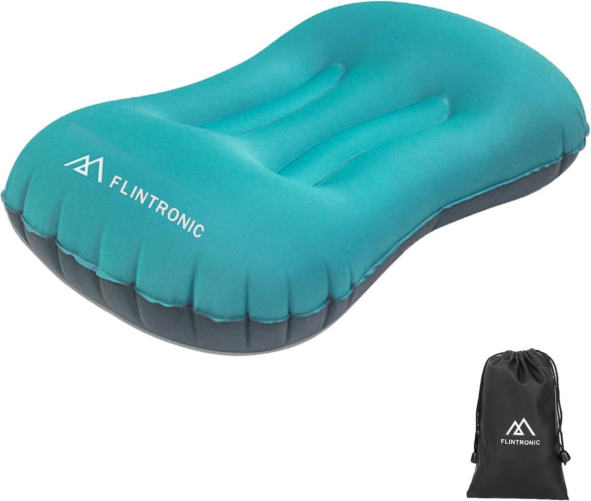 Opblaasbaar reiskussen voor neksteun - Ergonomisch ultralicht camping- en strandkussen met opbergzak