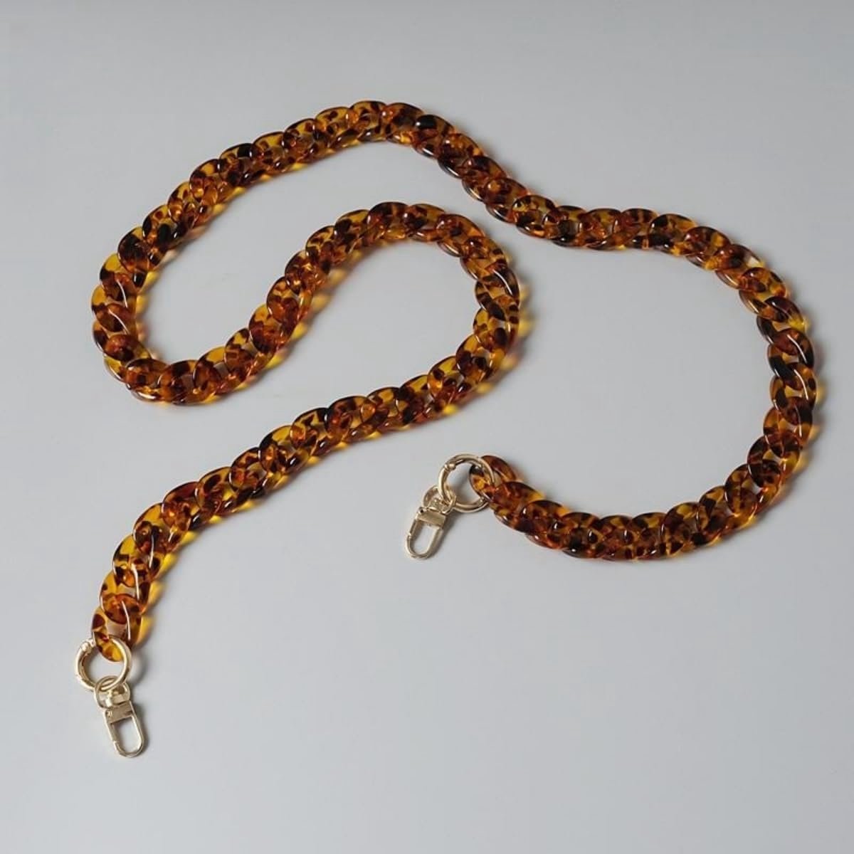 Chain Handbag for Women, Acrylic Leopard Pattern, Wide Shoulder Strap for Handbag, Handle, Replacement Strap for Bag - ShopVlot