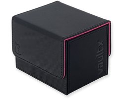 Vault X Exo-Tec® Zijbelading Trading Card Deck Box 100+ - Kaarthouder en opbergdoos - Zwart/Roze