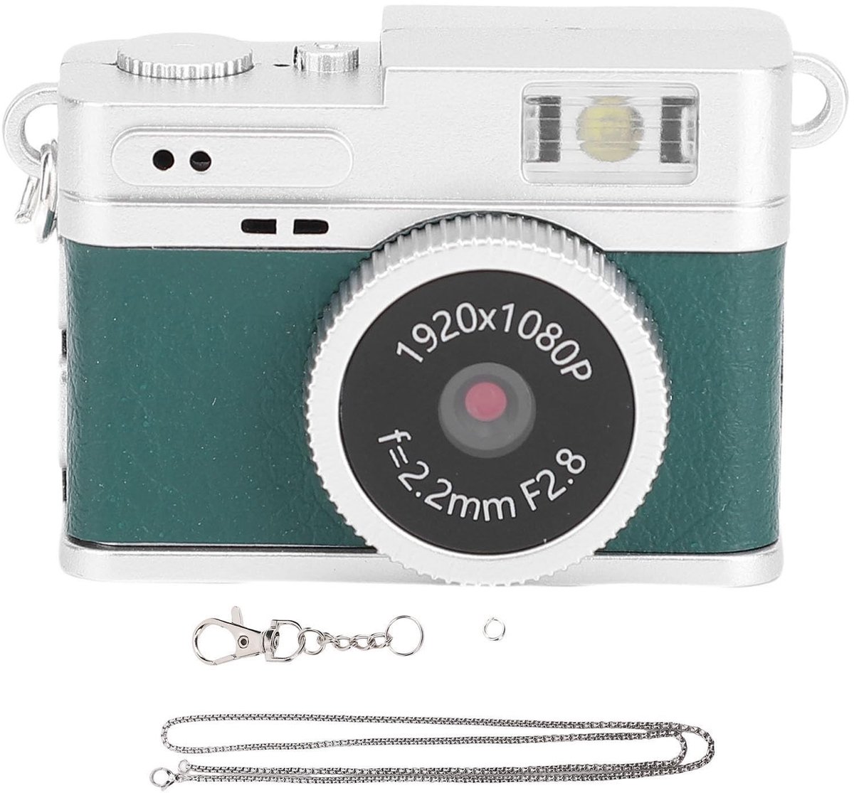 Omgoods- Sleutelhanger Camera 1080p - Mini Digitale Camera - 128 GB Opslag - Vintage Fototoestel - Compact Formaat - Multifunctioneel