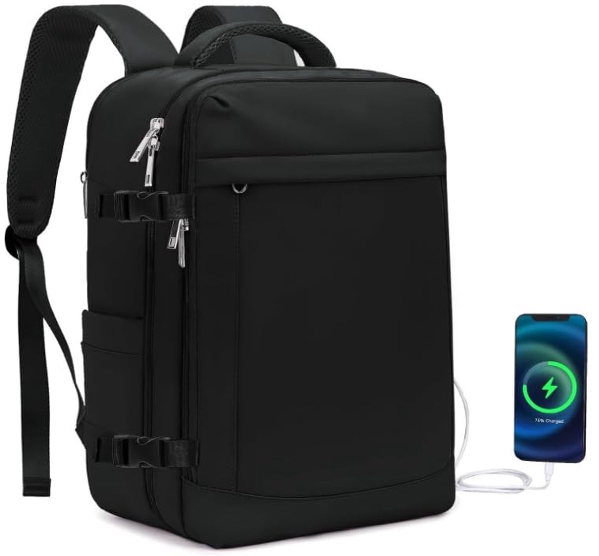 Omgoods - Donkerblauwe Reisrugzak voor Handbagage onder de Stoel
