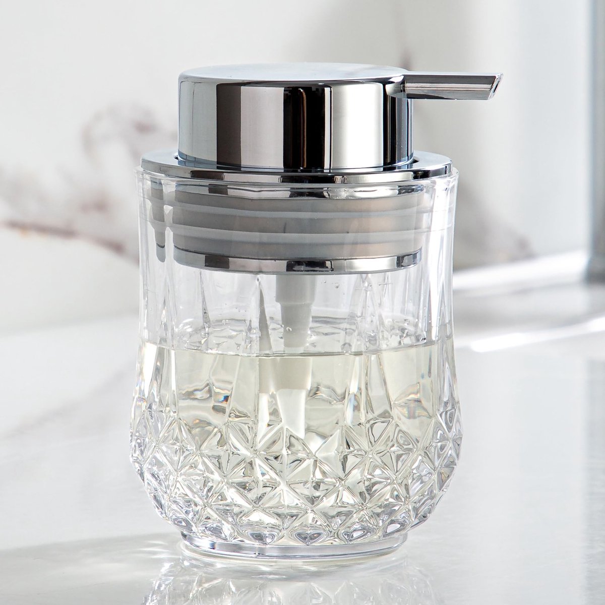 Omgoods - Glazen Zeepdispenser 300ml voor Badkamer en Keuken