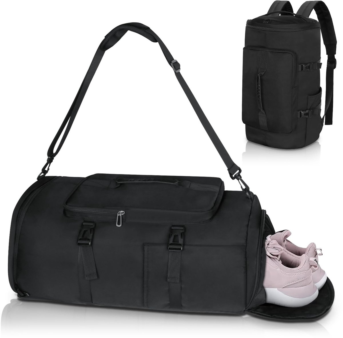 Omgoods - Sportrugzak met Schoencompartiment, 45L, Zwart
