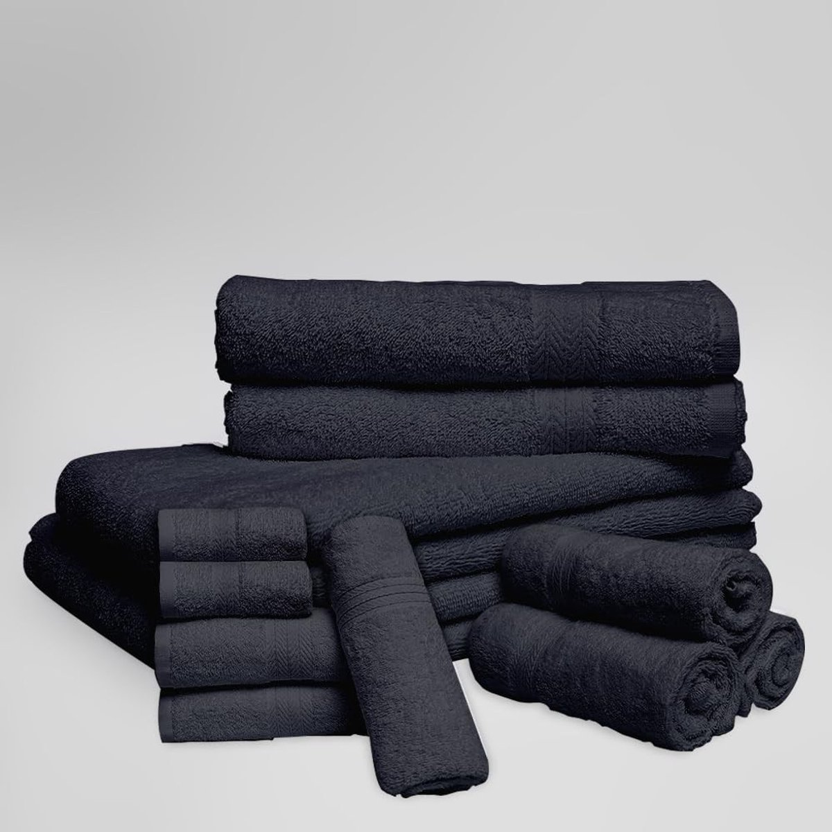 Omgoods - 10-Delige Luxe Handdoekenset - 100% Egyptisch Katoen 500GSM Dieprood