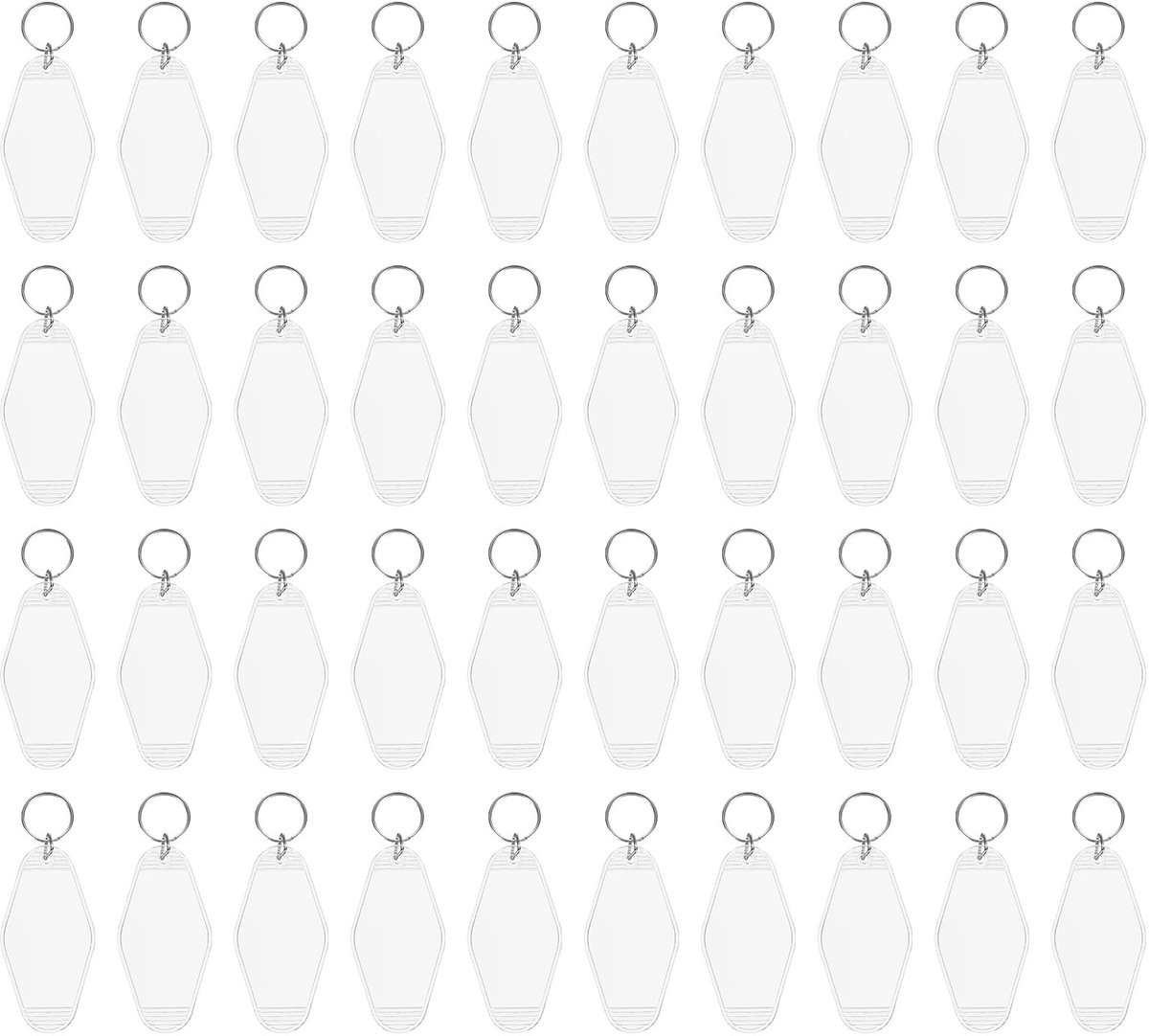 Omgoods - 40 Stuks Lege Sleutelhangers voor DIY