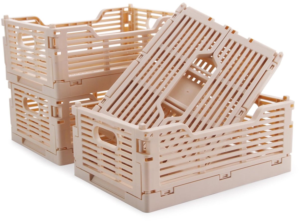 Omgoods - Set van 4 Vouwbare Opbergdozen voor Thuis en Kantoor