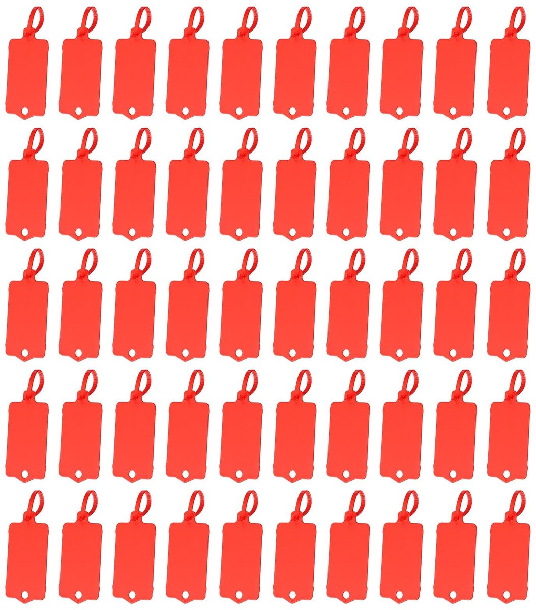 Omgoods - 100 Stuks Herbruikbare Waterdichte Labels in Rood