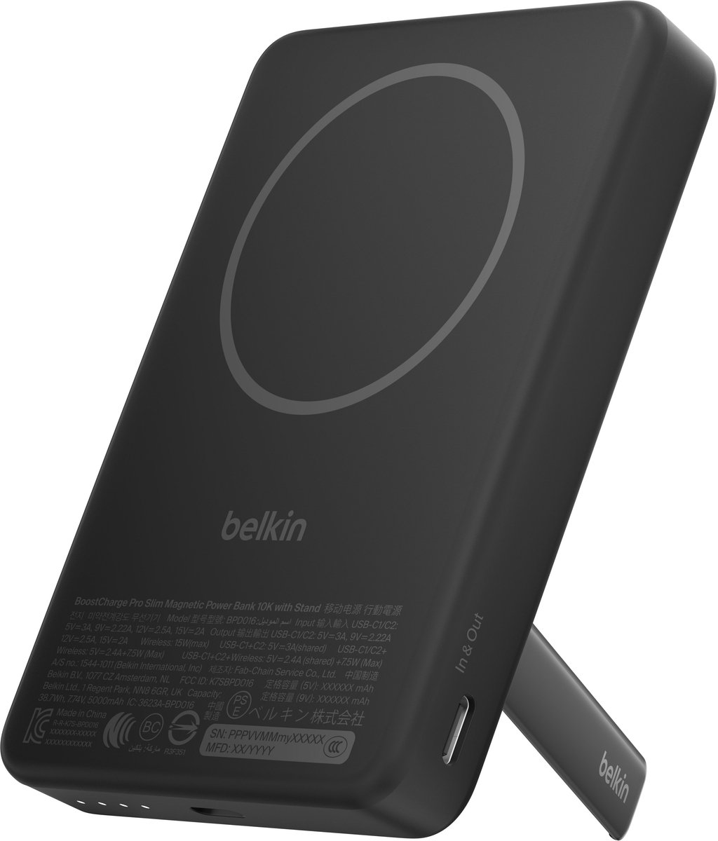Belkin BoostCharge Slim Powerbank 10.000 mAh Qi2 15W MagSafe-compatibel