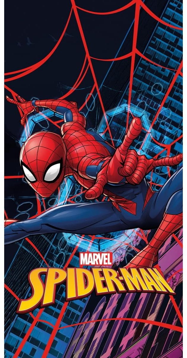 Omgoods - Spiderman Badhanddoek en Strandlaken van 100% Katoen