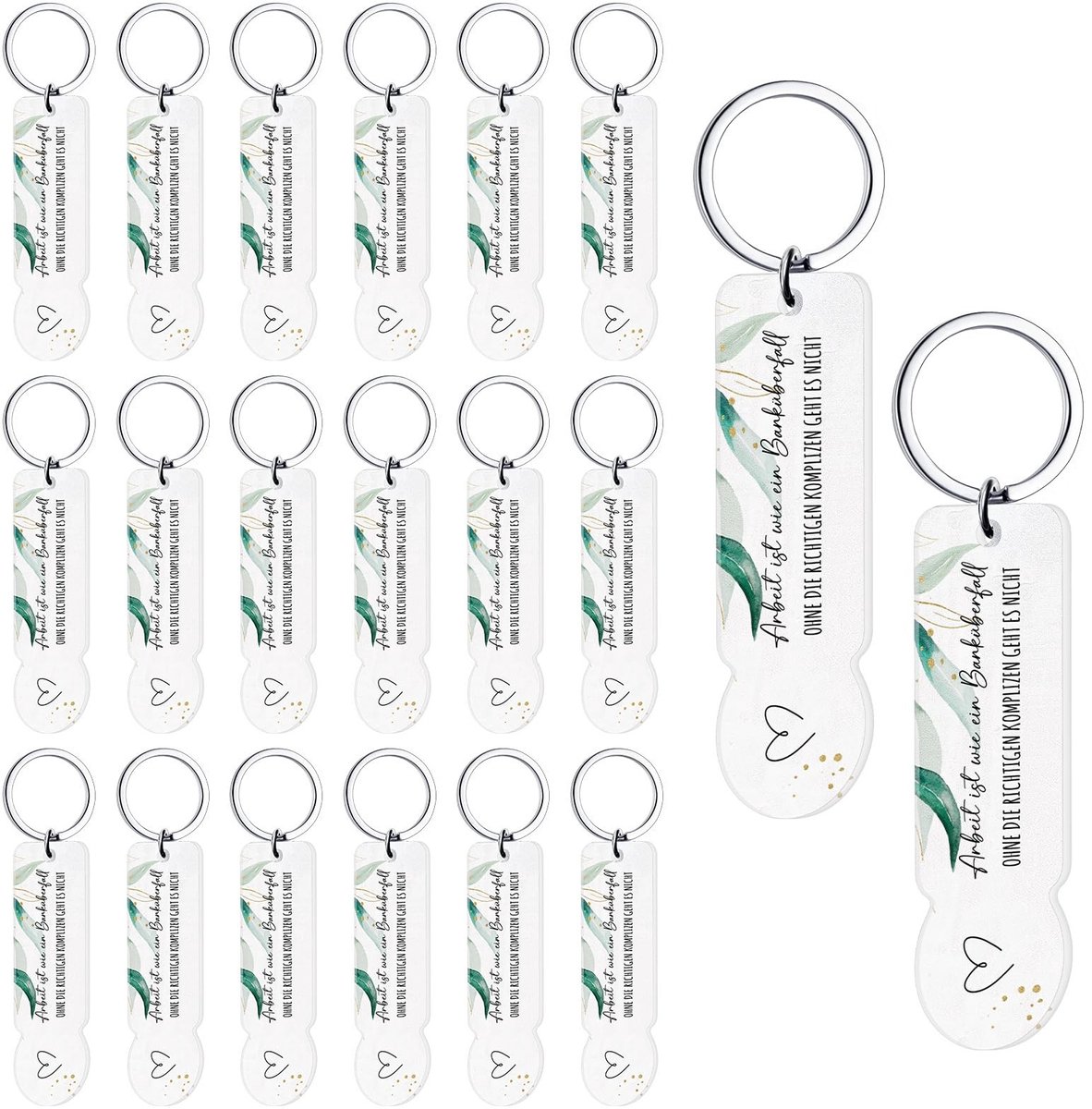 Omgoods - Set van 20 Sleutelhangers in Meerdere Kleuren voor Diverse Gelegenheden