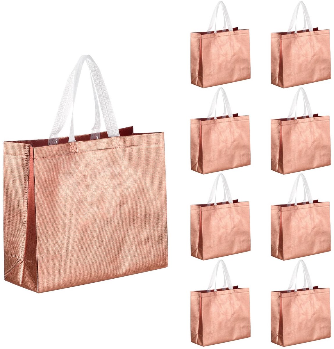 Omgoods - Set van 20 Herbruikbare Geschenkzakjes in Roségoud voor Diverse Gelegenheden