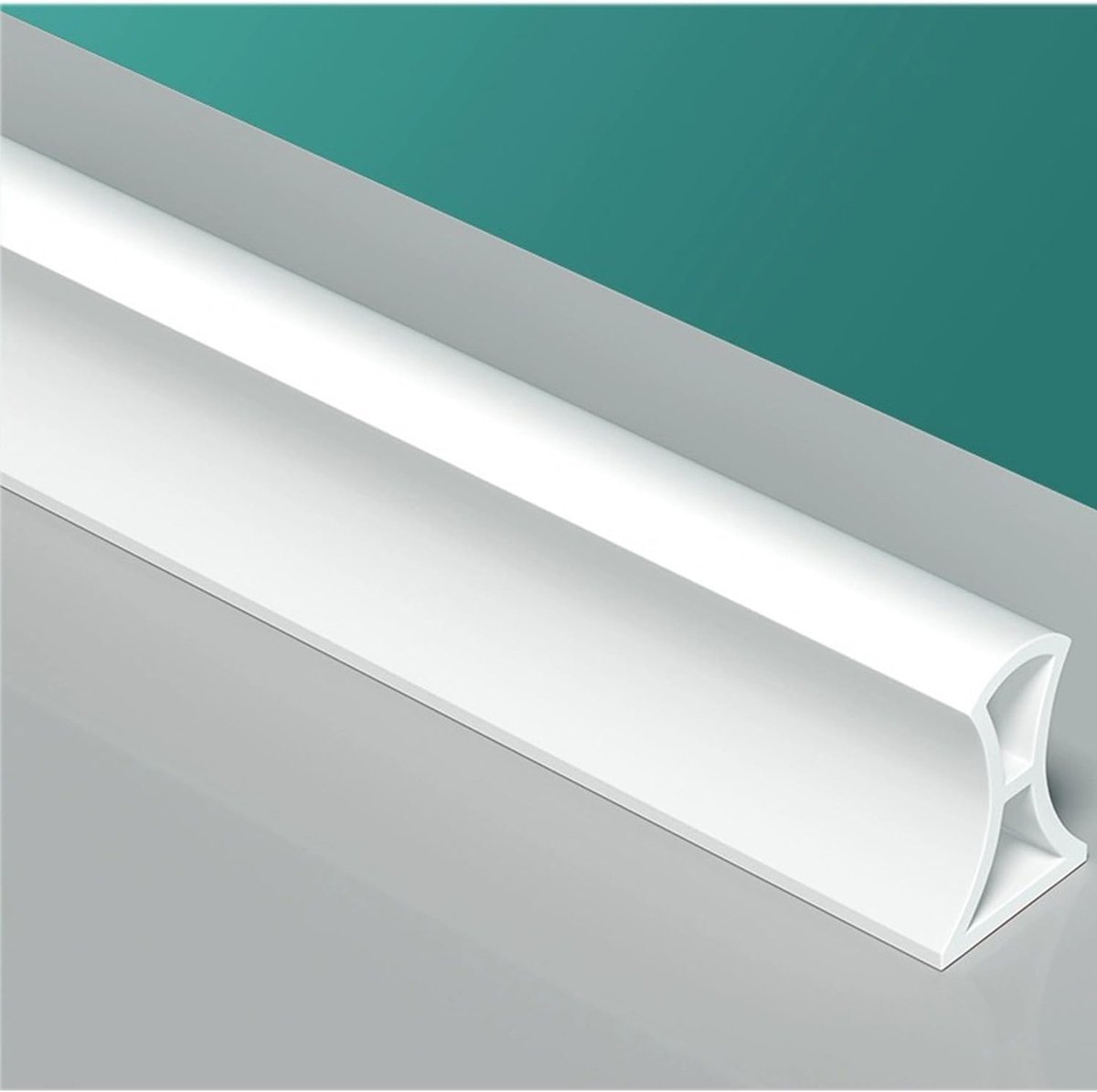 SnelShoppen - Douche Barrier en Systeem, 1 m, 20 x 30 mm, Siliconen Profiel, Platte Rand, Opvouwbare, Flexibele Waterstopper voor Badkamer, Vloer, Was