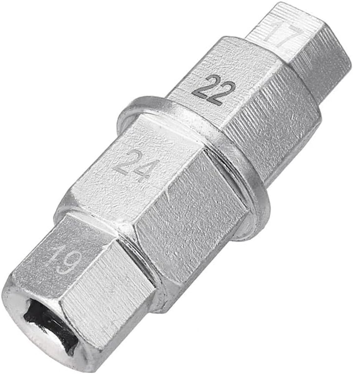 SnelShoppen - Motorfiets Spindel Gereedschap, Hexagonale As Gereedschappen, Voorwiel As Verwijdering en Reparatie Tool, Robuust Staal, Zilver