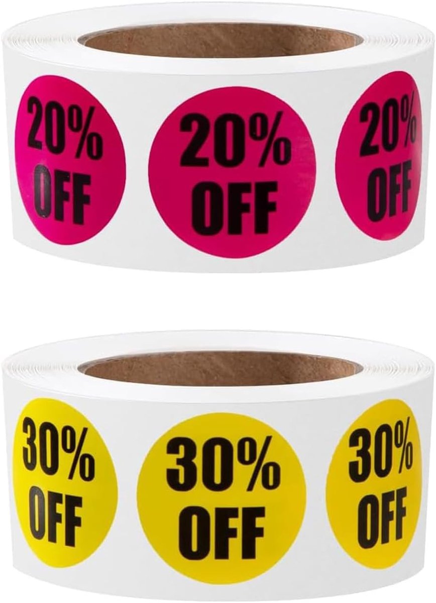 Promotionele Stickers 1000pcs - Rond 25mm - Zelfklevend - Ideaal voor acties - ShopVlot