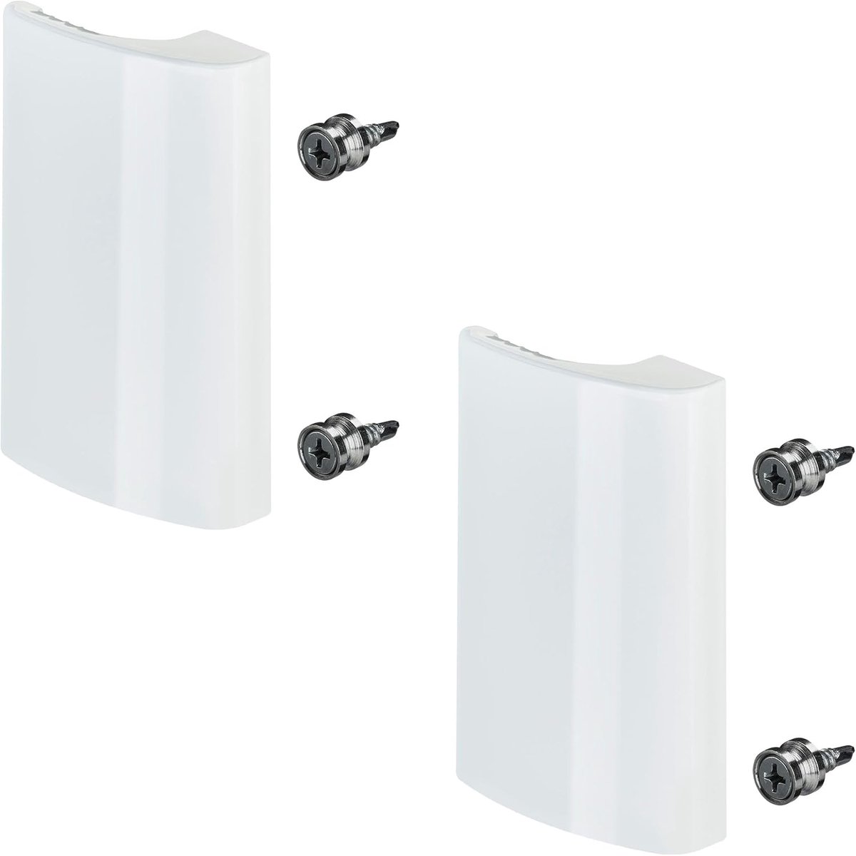 2 stuks Balkondeurklink SEJA aluminium 82 x 52 x 20 mm witte trekgreep Terrasdeurklink