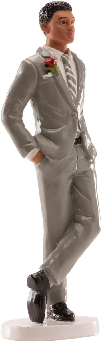 dekora Bruidsfiguur voor bruidstaart – Hars decoratie 16 cm – Taartdecoratie voor bruiloft en jubileum – Origineel, gedetailleerd design – Voet geschikt voor voedselcontact