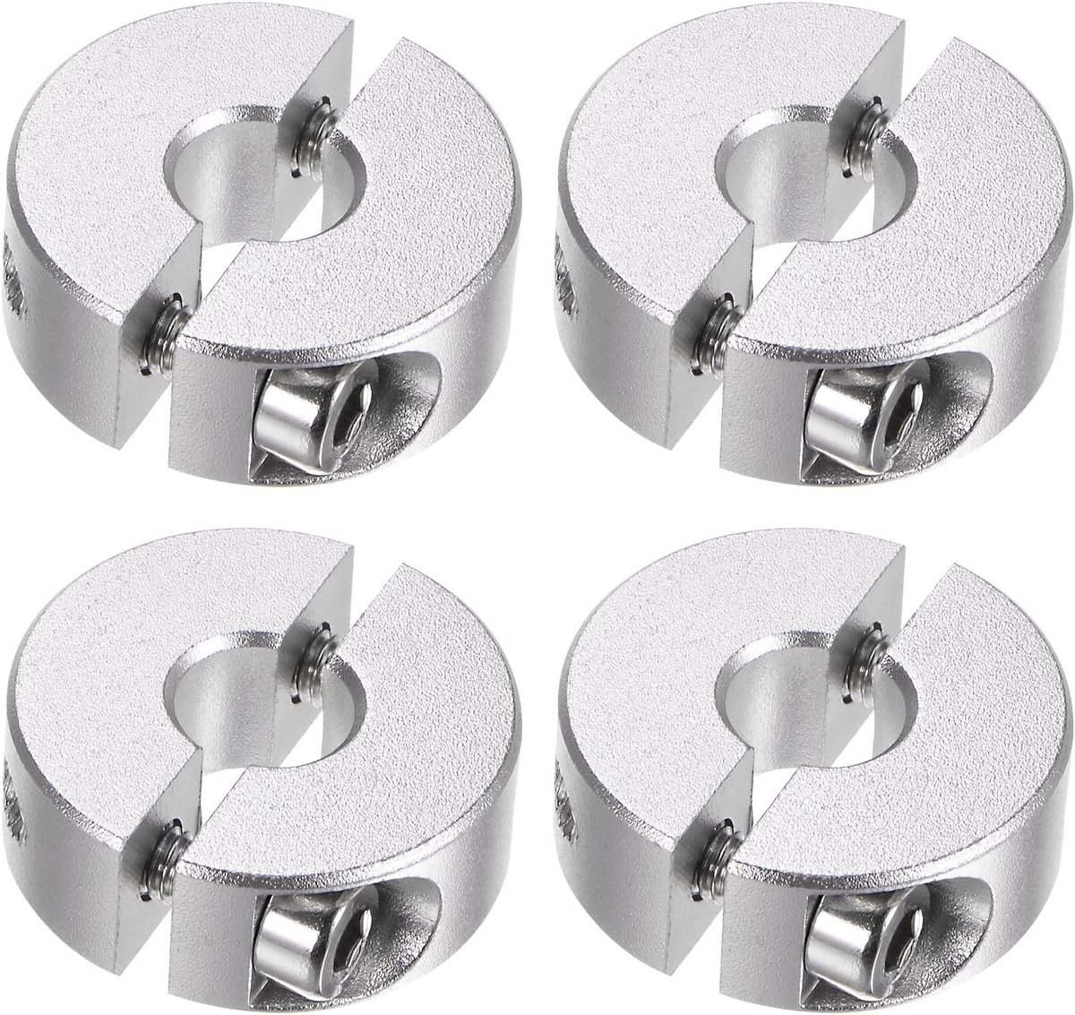 4 stuks dubbele bouten voor as, 8 mm, schroefklemmen, 25 mm Od, 10 mm breed, voor aanslagen, positie, bevestiging, riemschijven, synchronisatie, industrie, anodisatie