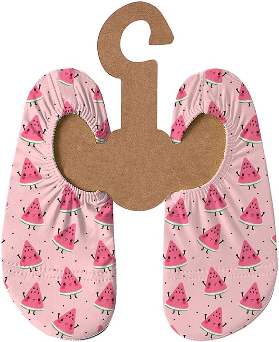 Dream Junior Strandschoenen voor kinderen, aquaschoenen, zwemschoenen, voor meisjes, in roze met witte hartjes, verschillende maten