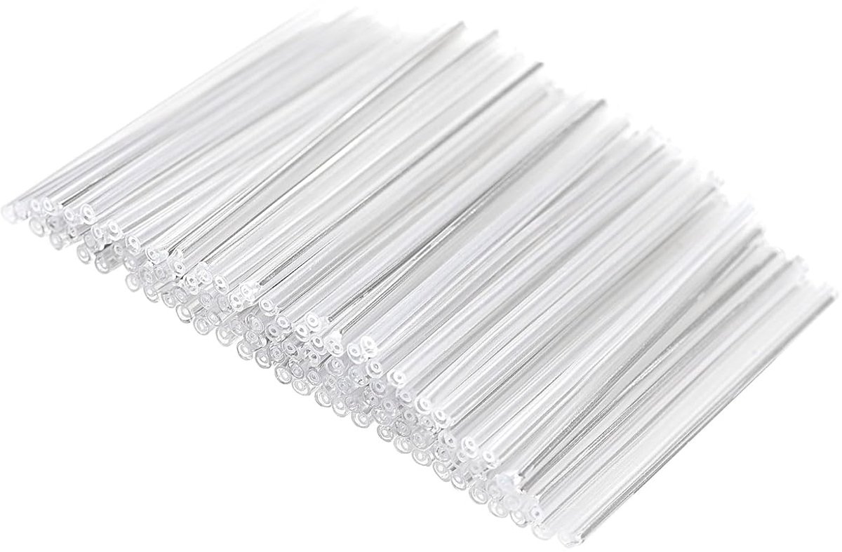 sourcing map 100 stuks 25 mm 1,5 mm buitendmes LWL hulzen, 2 uiteinden krimpt splijten buis bescherming hulzen, transparante krimpkous