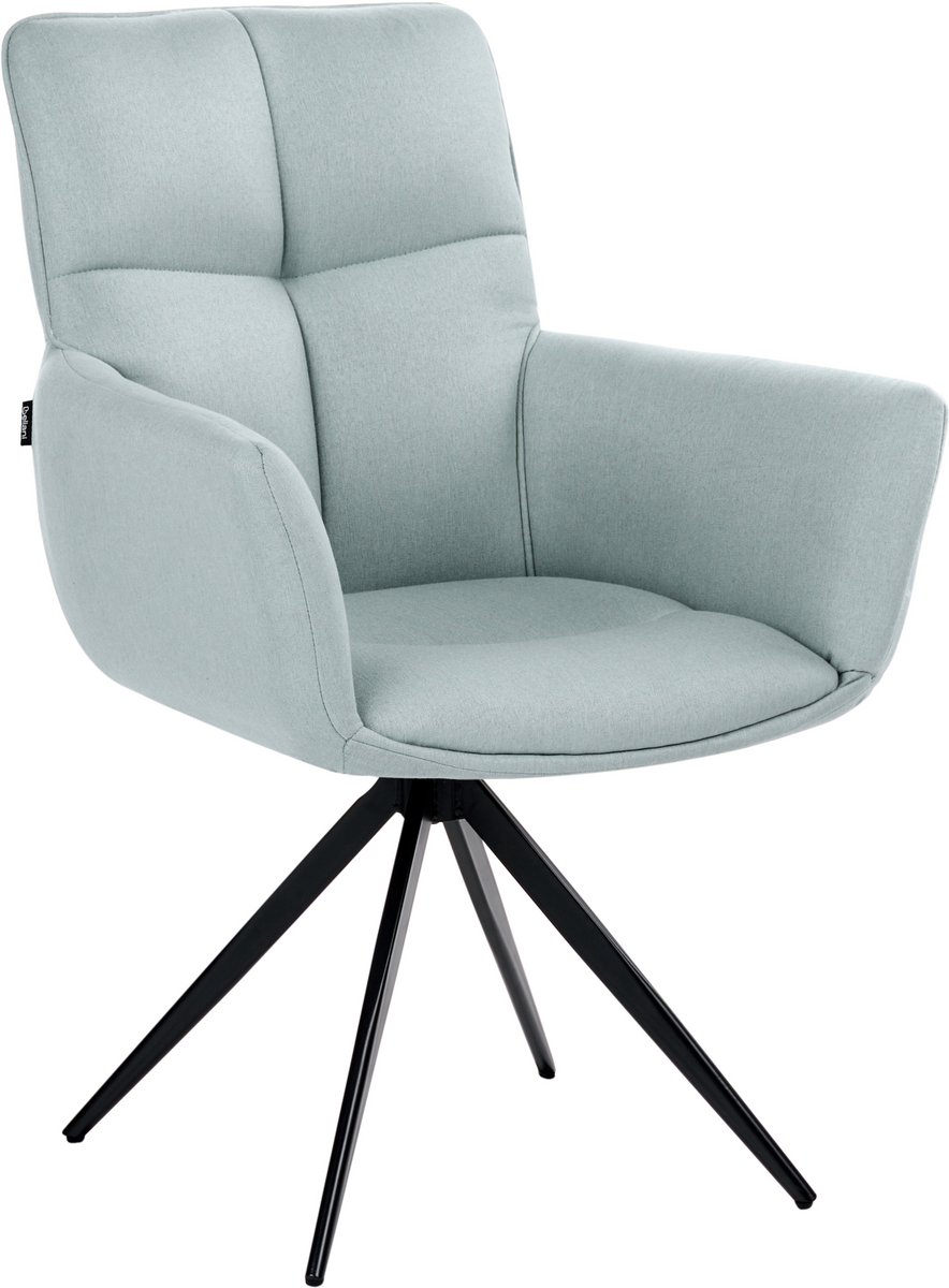 CORBIE - Eetkamerstoel - Mintgroen - Polyester