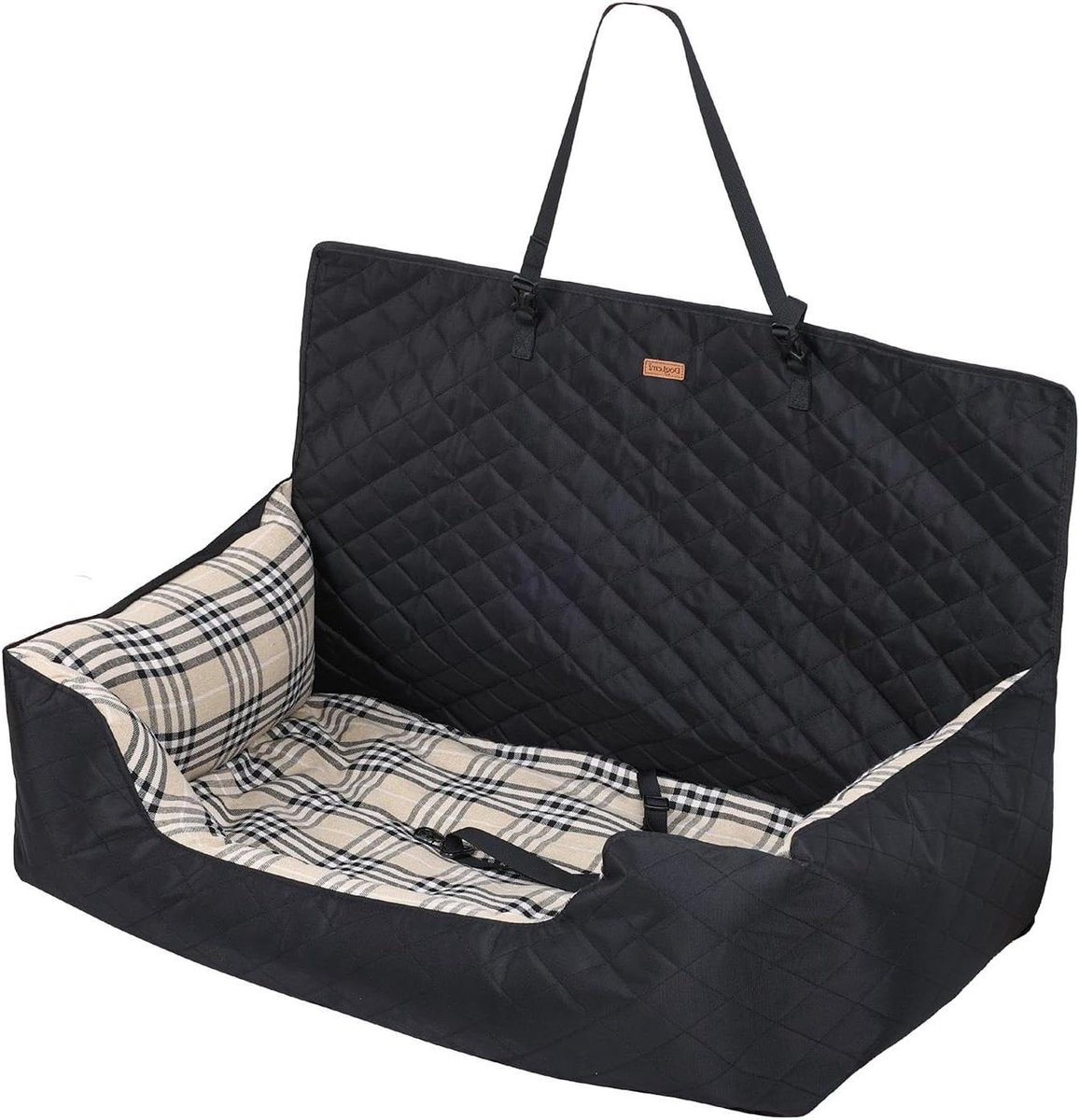 Autostoel Hond - Hondenmand Auto - Veilig Reizen - Machinewasbare Hoes - 92 x 52 x 53 cm - Meerkleurig