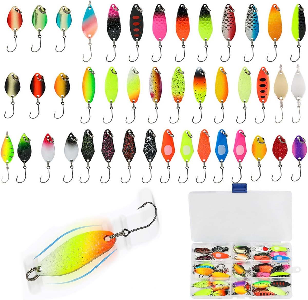 Kunstaas Set, ABS Plastic Hard Bait Set met 3D Bionic Ogen & Inner Ball, verschillende maten Minnow & Vibration