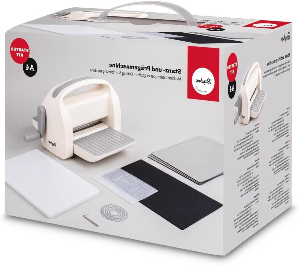 Stans- en reliëfmachine - Papier snijder - Hobbyprojecten maken - Metalen tandwielen - A4 formaat - Wit