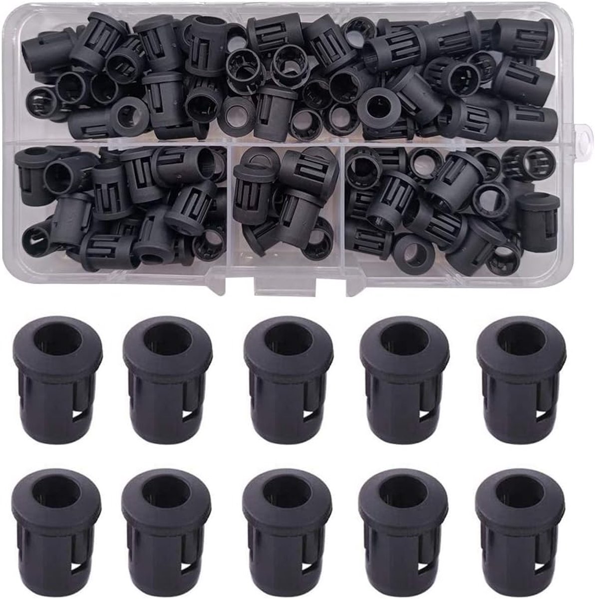 100 Stuks 5mm LED Plastic Cliphouder, Lampfitting Diode Houder, Clip Voor Hanglamp, Wandlamp Sockets (Zwart)