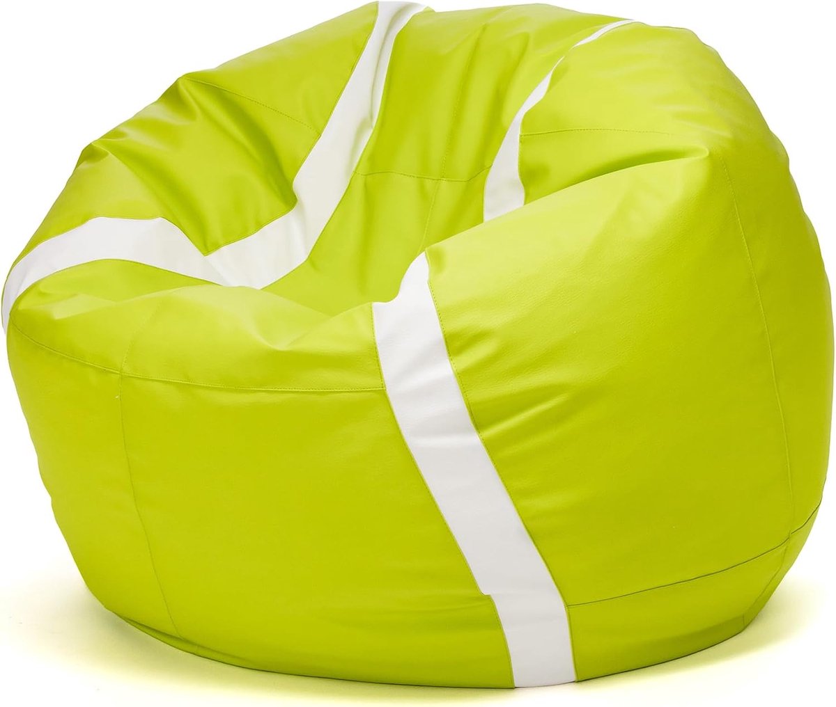 SnelShoppen - Ecopuf Basketball zitzak XL - Speelzitkussen van kunstleer - Perfect voor voetbalfans, kinderen - Beanbag woonkamer - Velours ottoman -