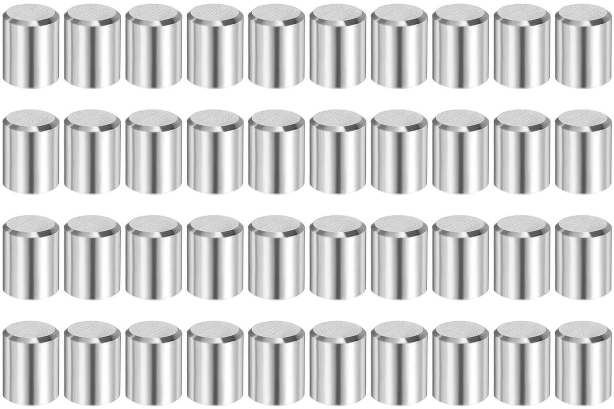 40 stuks 8 mm x 10 mm stiftpennen 316L roestvrij staal cilinderpennen planksteunpennen pennen verbindingselementen metalen plankpennen zilverkleur