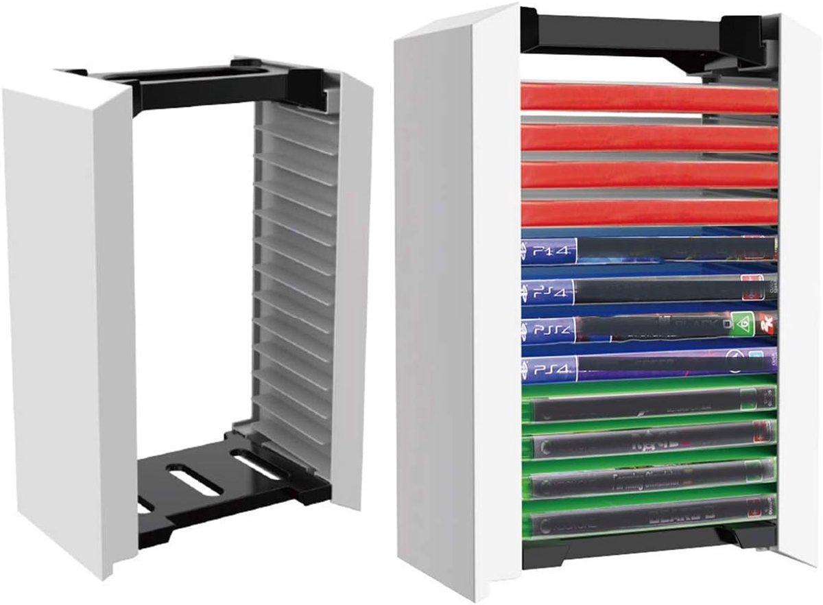 SnelShoppen - Game Disc Box Opbergrek voor 12 Spelletjes, Disc Houder, Organizer voor PS5 Game Discs, CD/DVD Opbergoplossing, Compact en Veilig