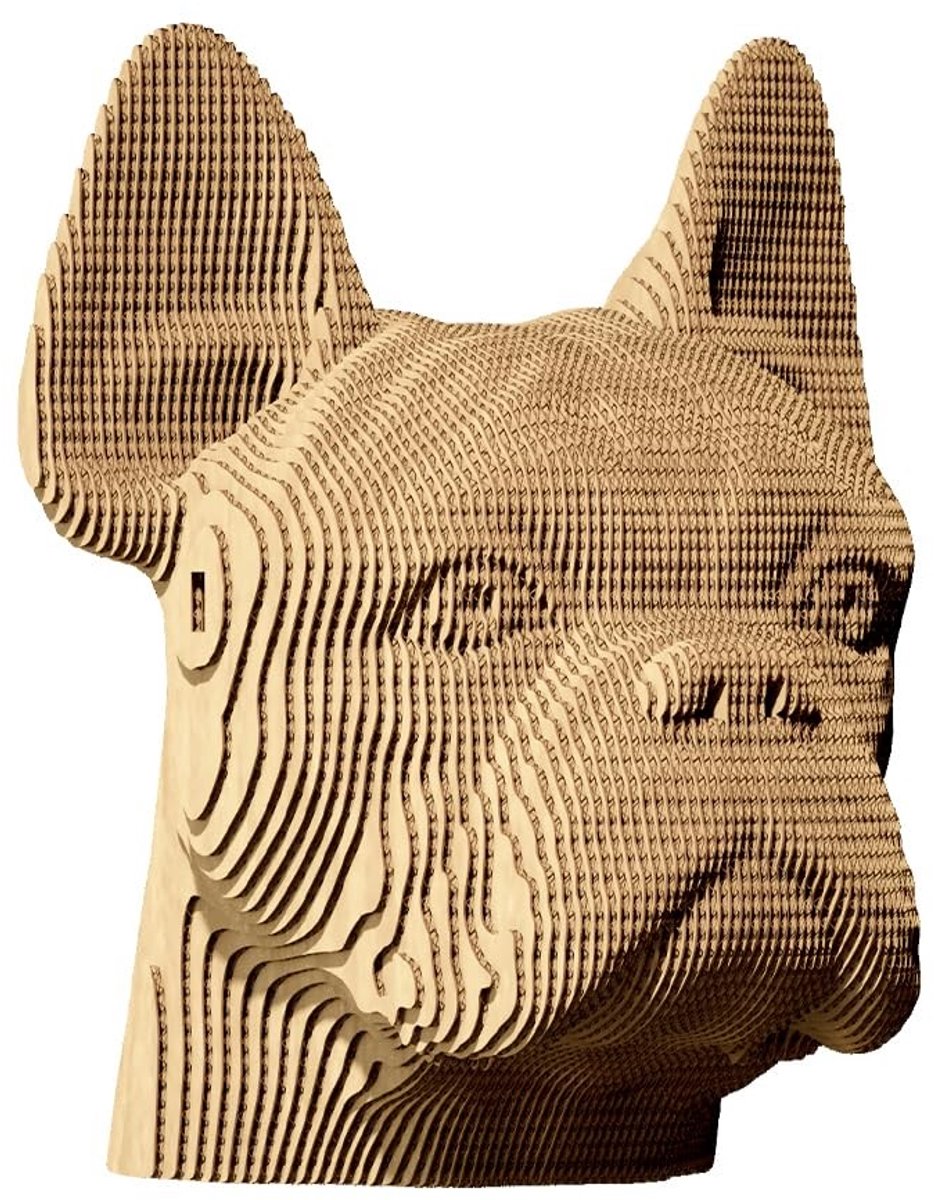 Omgoods - Bulldog 3D Puzzel van Gerecycled Karton, 131 Stukken