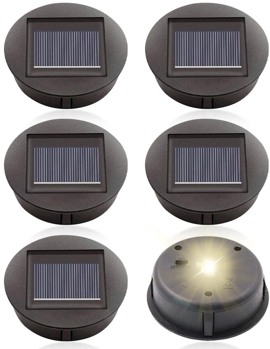 Omgoods - 6 Stuks Zonne-energie Lampen voor Tuinverlichting en Decoratie