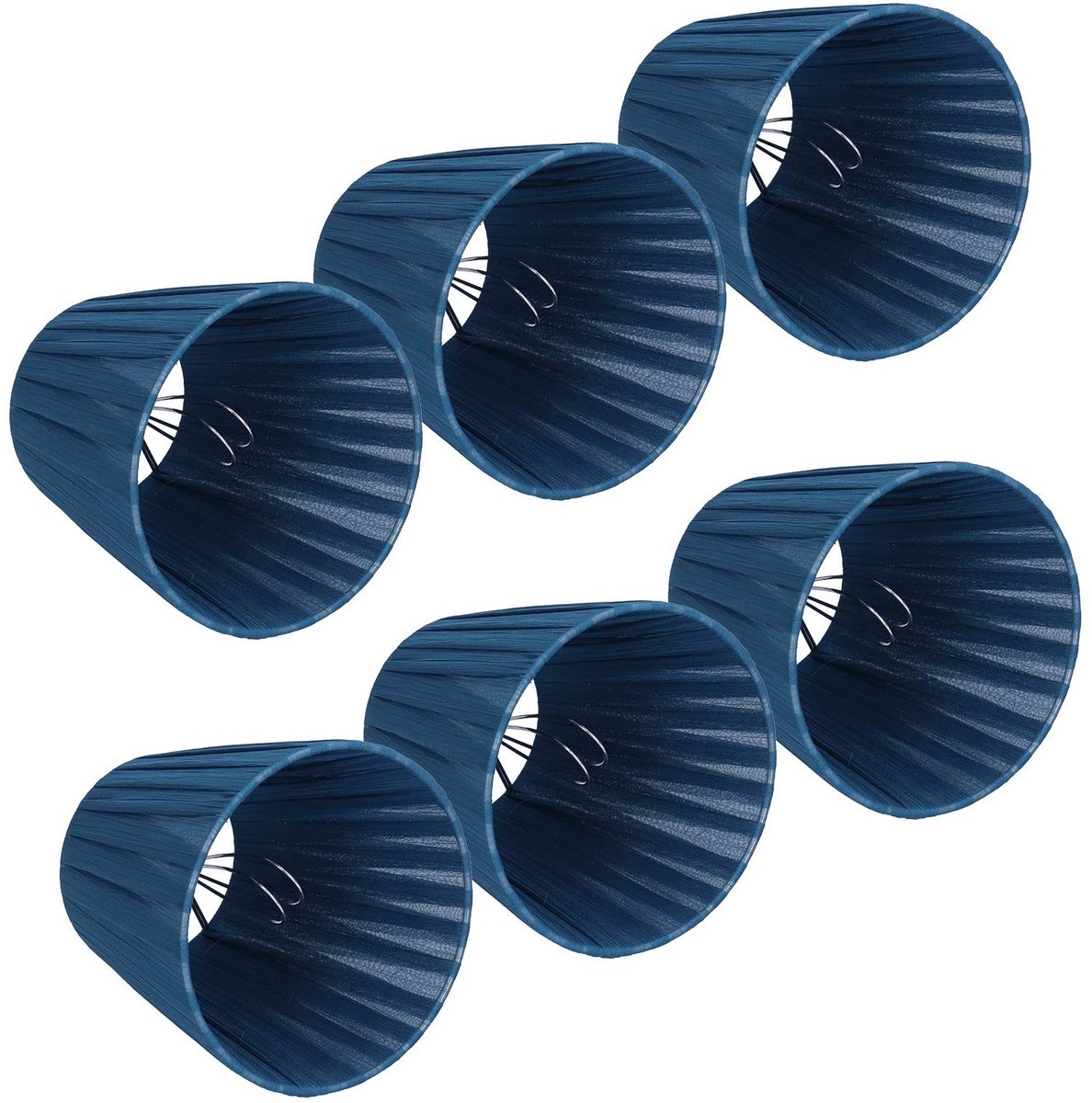 Omgoods - Lampenkap - Moderne Eenvoudige Lampenkap - Geen verblinding - Blauw - Geschikt voor kroonluchters - 6 Stuks
