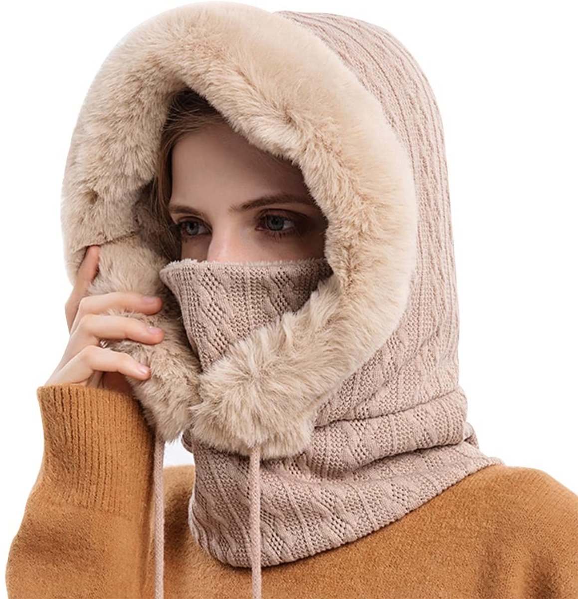 Omgoods - Dikke Balaclava Volledige Gezichtsmasker voor Vrouwen