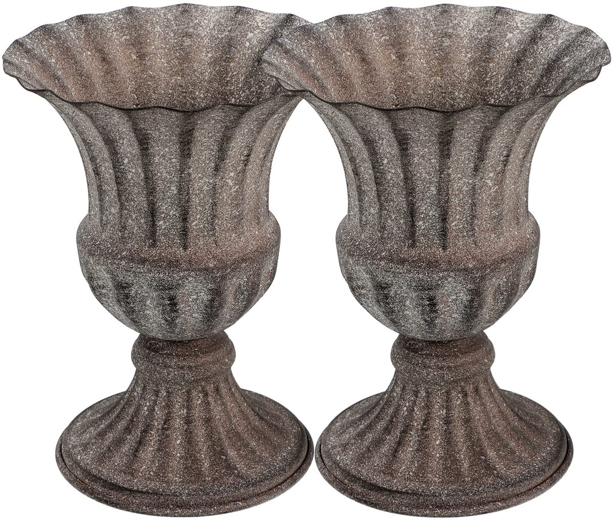 Omgoods - Set van 2 Stalen Bloemenvazen voor Grafdecoratie