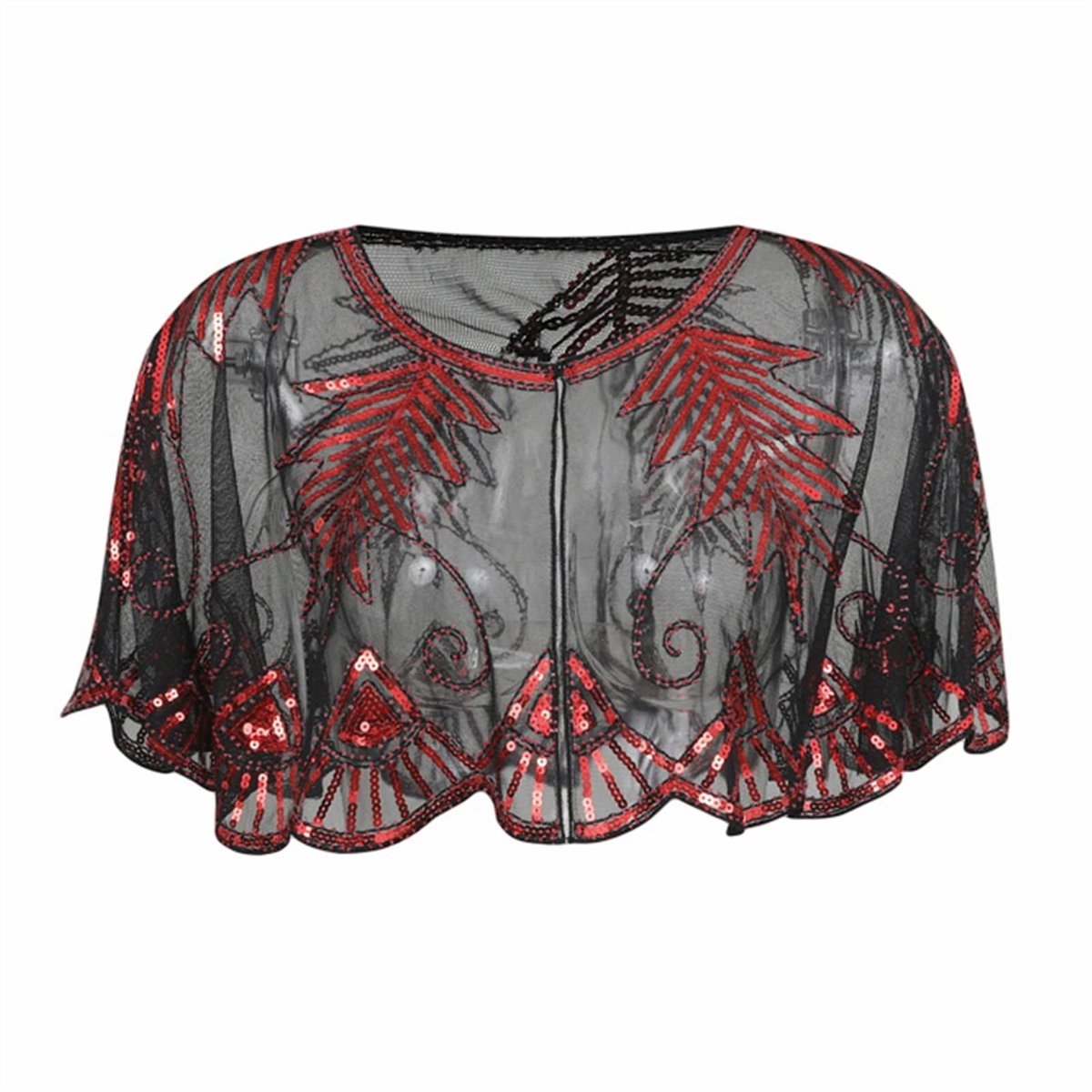 Omgoods - Elegante Pailletten Sjaal voor Avondkleding en Vintage Look