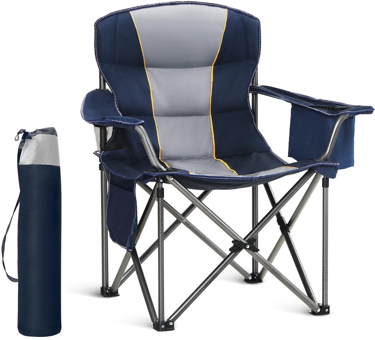 Omgoods - Vouwstoel - Extra Grote Campingstoel met Koeltas