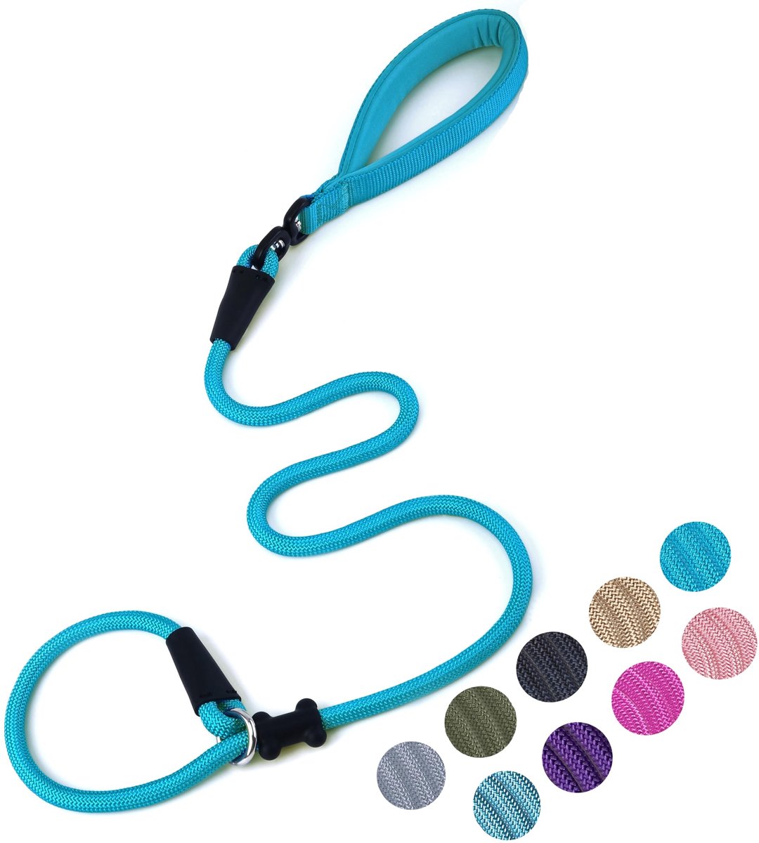 Omgoods - Hondenriem, Sterke Nylon Rope Leash met Comfortabele Handgrepen