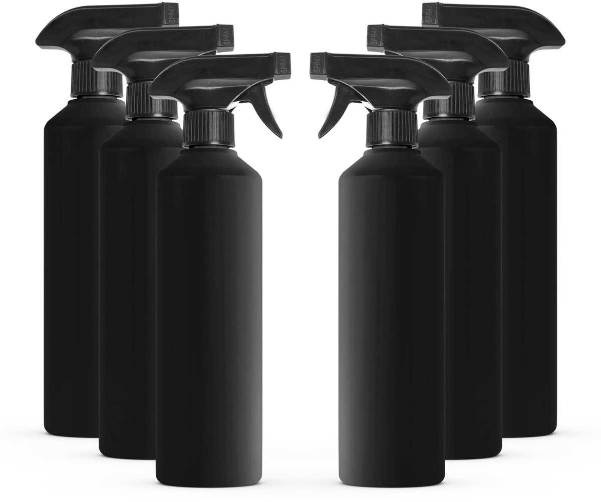 Omgoods - Set van 6 Lege Plastic Sprayflessen van 500ml voor Schoonmaak en Tuinieren