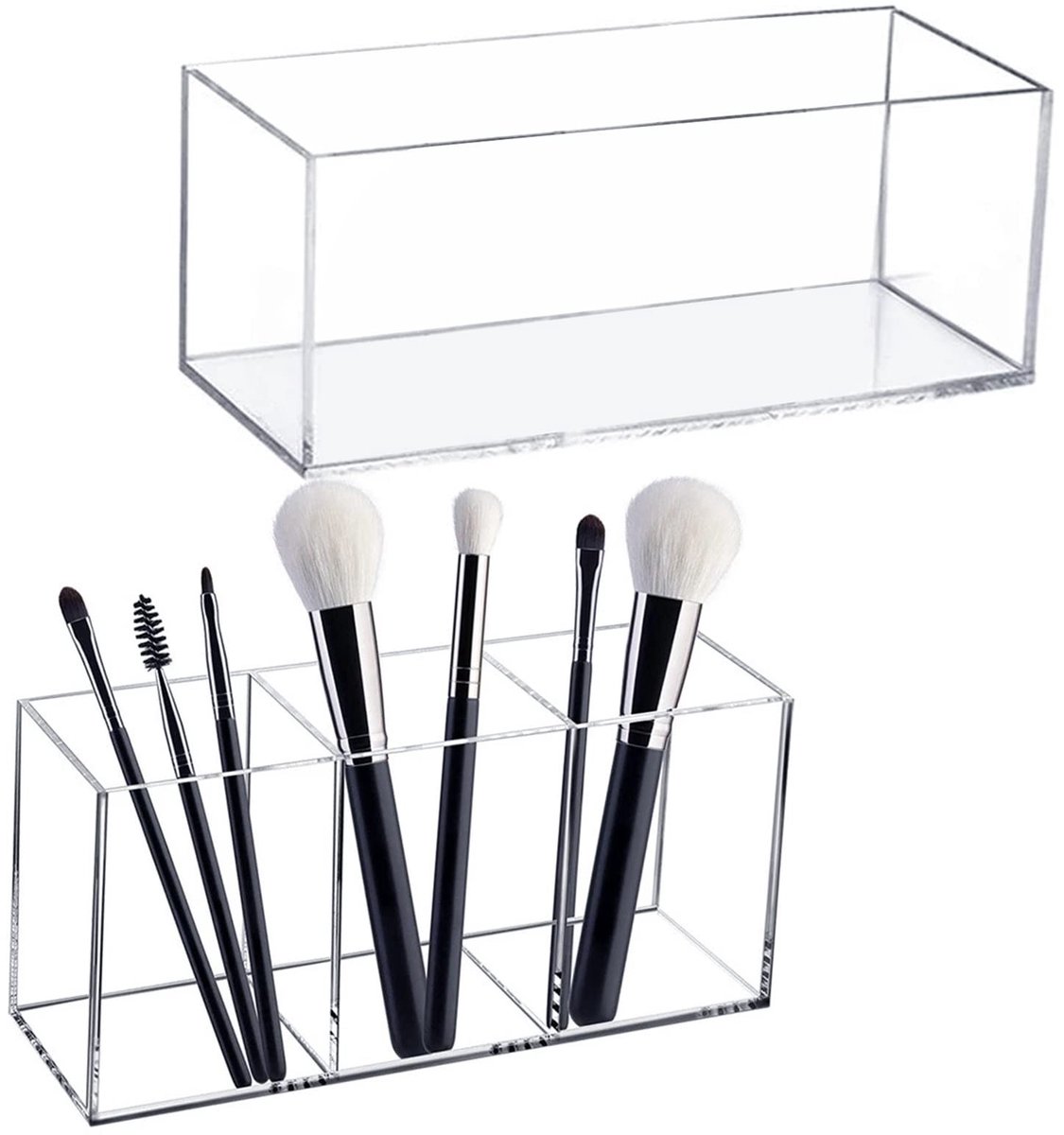 Omgoods - 2 Stuks Transparante Makeup Opbergdozen - Acryl Organizer