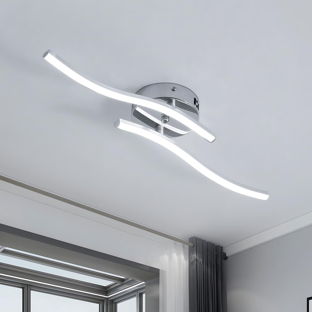 Omgoods - LED Plafondlamp met Moderne Golfvorm (14W, 6500K)