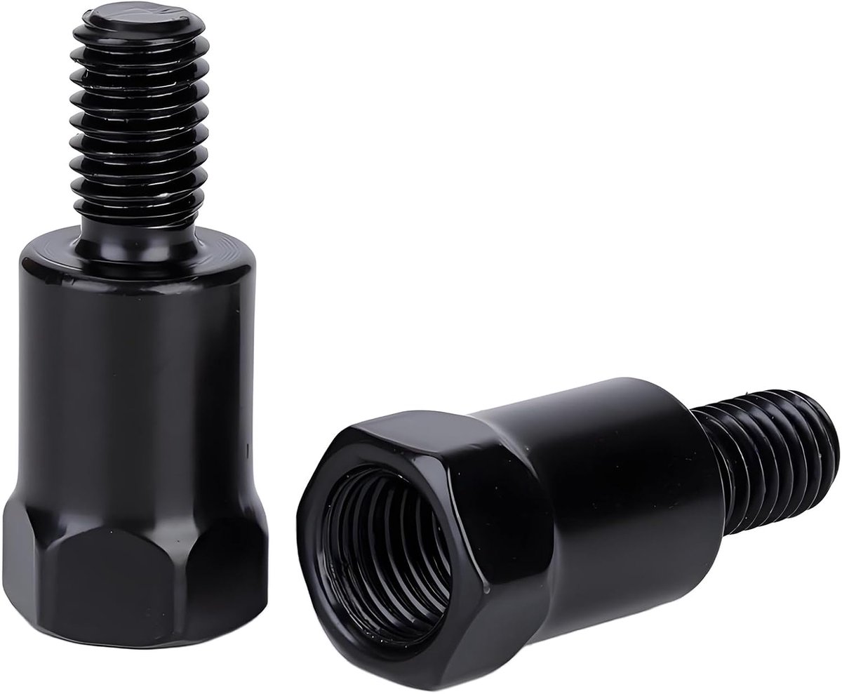 M10 Motorcycle Mirror, Left Thread on M8, M10 to M8 Right Thread, Pack of 2 - ShopVlot