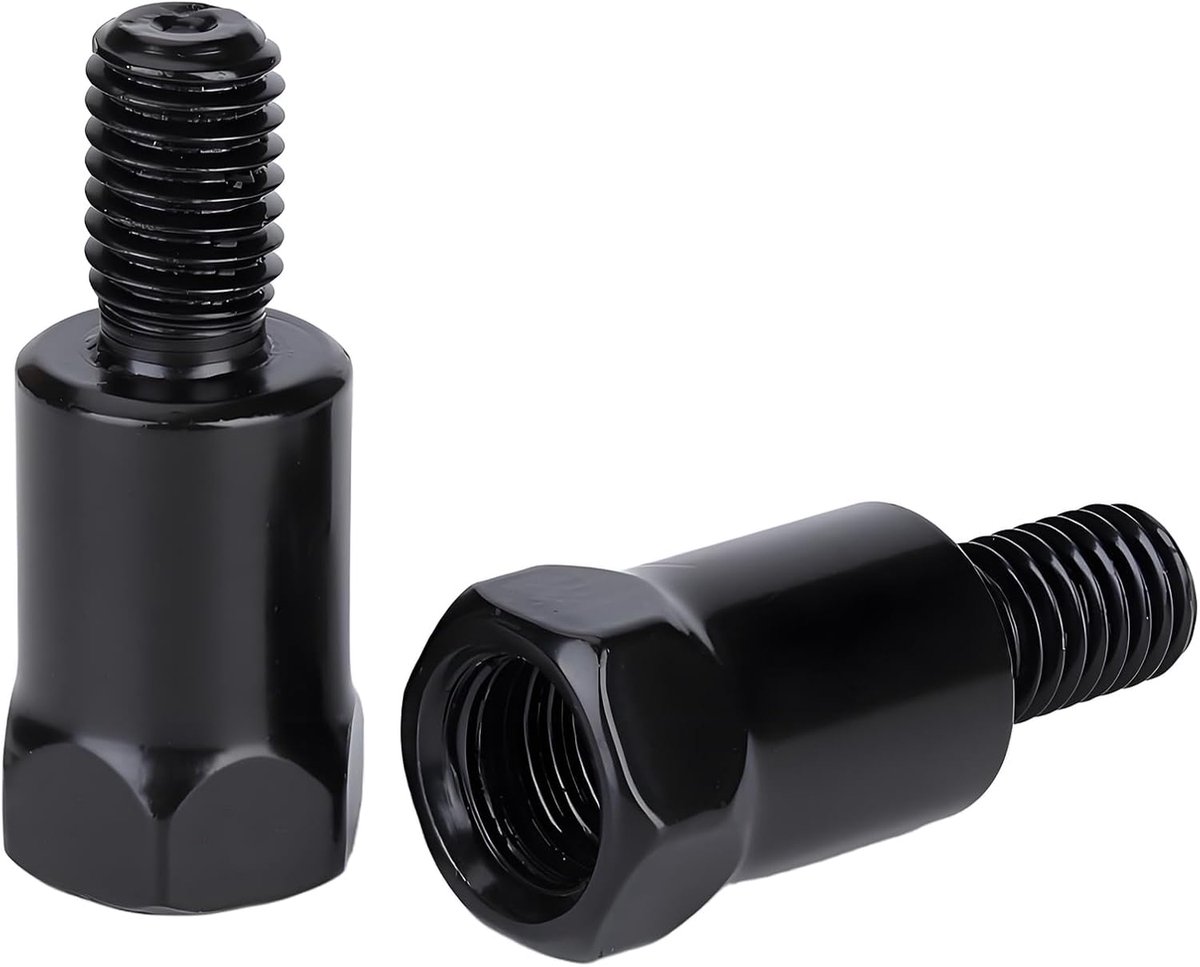 SnelShoppen - Spiegelaansluitadapter voor motorfiets M10 rechts naar M8 links - 2 stuks - Hoogwaardige kwaliteit voor motorroller spiegels - Eenvoudig