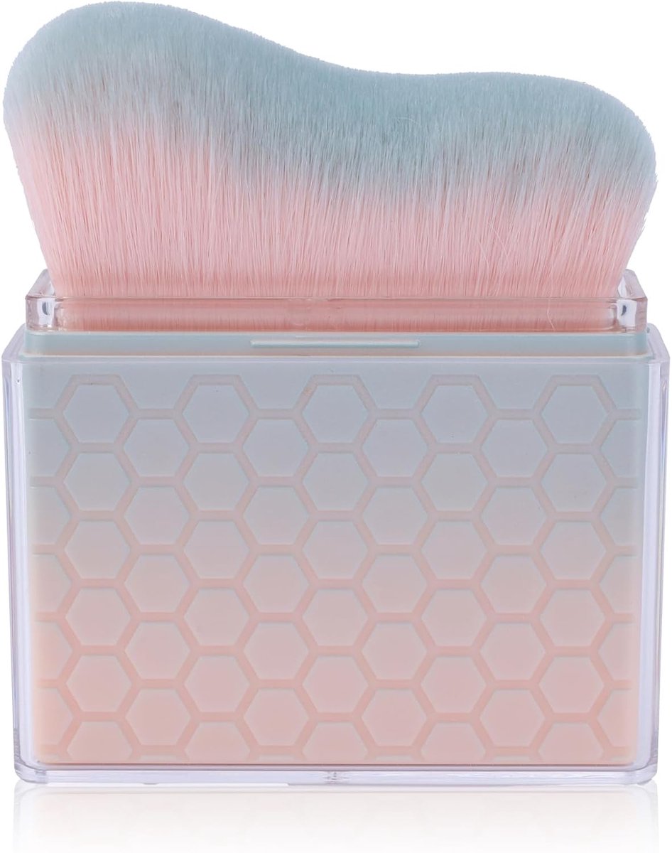 SnelShoppen - Inklapbare Zelfbruiner Borstel met Deksel, Zelfbruinende Applicator Make-up Borstel voor Lichaam, Mixen van Vloeibare Foundation en Zonn